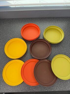 Vintage Tupperware 1206 Seal-N-Serve Bowls Set of 4 Harvest Colors USA